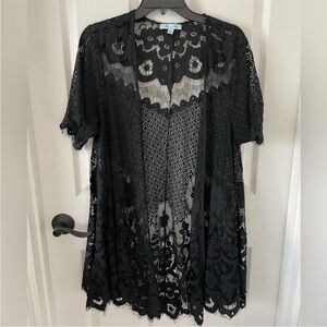 She + Sky Lace Kimono, Size M